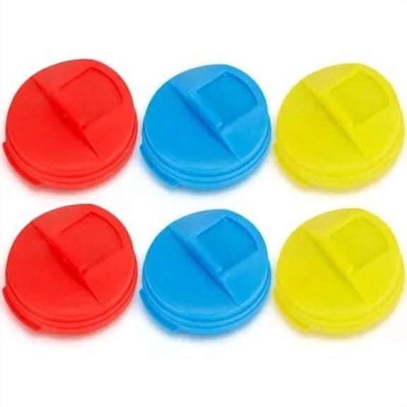 STRANDCHIC 6Pcs Leak Proof Plastic Bottle Caps Assorted Colors for Travel and Drink