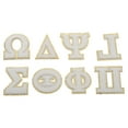 thumbnail image 1 of STRANDCHIC Beige Letter Embroidered Iron-On Patches for Clothes, Fabric Appliques with Elegant Design for Clothing, 1 of 7