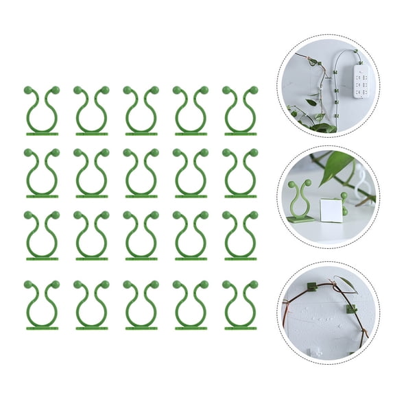 STRANDCHIC 80Pcs Plant Climbing Wall Clips for Vines and Sticky Hooks