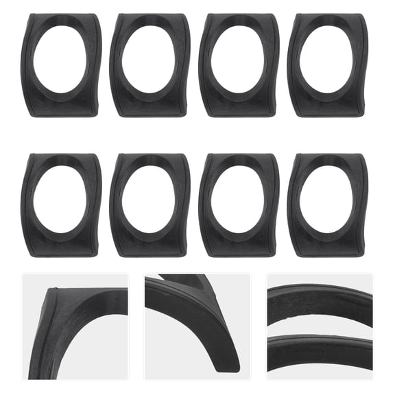 STRANDCHIC 8-Piece Black Resin Ocarina Instrument Holder Set for Outdoor and Indoor Use, Music Accessory