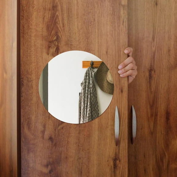 STRANDCHIC 8pcs Decorative Mirror Stickers Self Adhesive Silver for Bedroom Decor