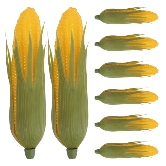 STRANDCHIC 8Pcs Faux Corn Ears Realistic Vibrant Photography Props Material for Home Decor and Craft Projects