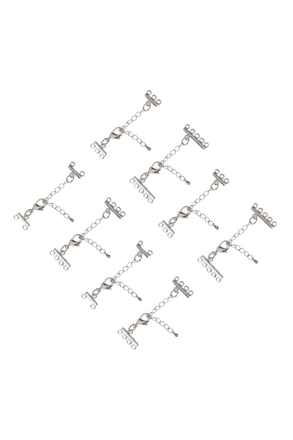 8-Piece Adjustable Stainless Steel Extension Chains for Necklaces, Bracelets, Jewelry Accessories