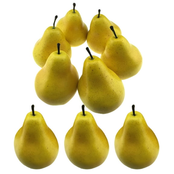 STRANDCHIC Realistic Plastic Pears for Home Decor, Dining Table Centerpieces, Photo Props, and Elegant Display