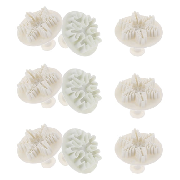 STRANDCHIC 9-Piece White Cookie Molds Set for Kitchen Baking , and Easy to Use, Perfect for Homemade Cookies