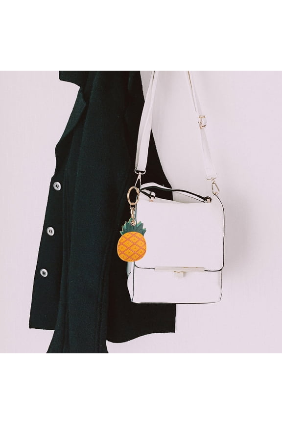 Pineapple Shaped Keychain Cute Fruit Keyring Anti-Scratch Multi-Purpose 1Pc for Keys Wallet Bags Accessories