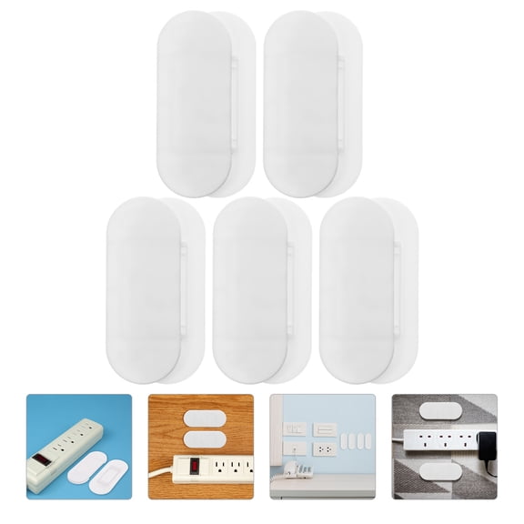 STRANDCHIC Adhesive Remote Holder Simple Installation White Hook for Routers 5Pcs