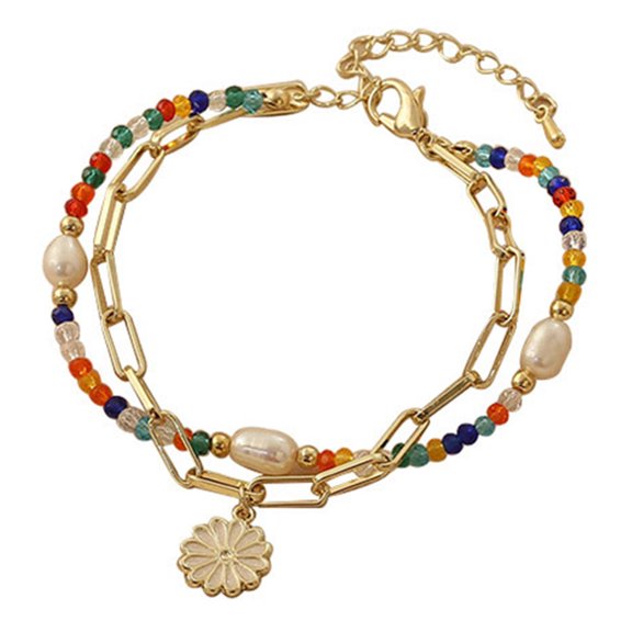 STRANDCHIC Adjustable Beaded Bracelets for Women Artificial Crystal Minimalist Style Special Occasions 1Pack