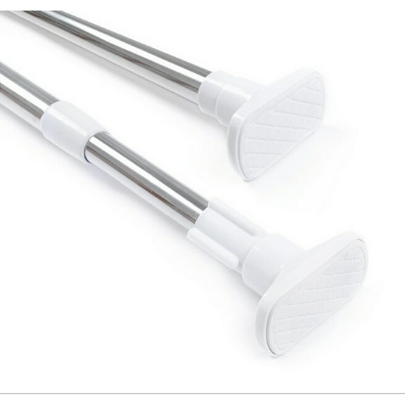STRANDCHIC Spring Tension Rod Adjustable Stainless Steel with Rubber Ends for Home Towels Clothes