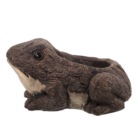 STRANDCHIC Cement Flower Pot Cute Frog Pot Coffee 1Set