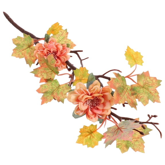 STRANDCHIC Multi-Color Artificial Maple Leaf Stem Faux Fall Branch for Rustic Farmhouse Vase and Home Decoration