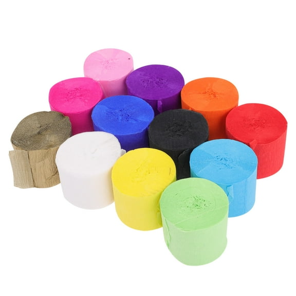 STRANDCHIC 13 Rolls Assorted Color Crepe Paper Rolls for Crafts, Party Decorations, Wrapping and Birthday Events