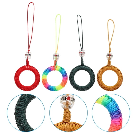 STRANDCHIC 4Pcs Cellphone Lanyard Chain Mobile Phone Strap Nylon Rope Beige for Sports