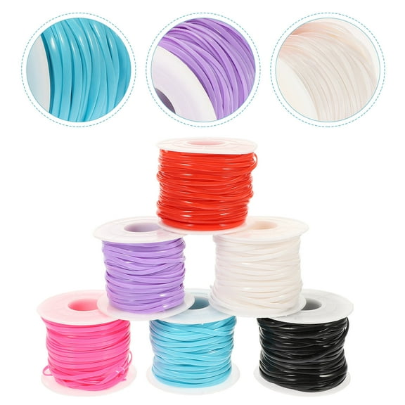 STRANDCHIC PVC Plastic Lacing Cords Kit in Assorted Colors for DIY Crafts with Durable Clasps, Bracelet and Keychain Accessories, 100 Yards