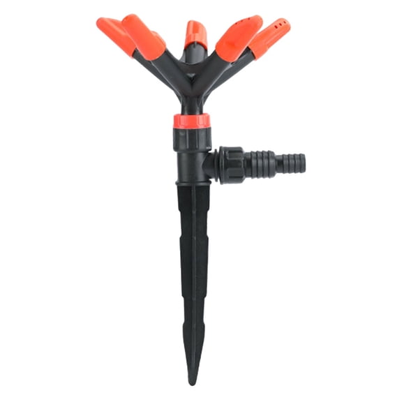 STRANDCHIC Garden Sprinkler for Home Use Orange Rotating Lawn Sprinkler with Water Saving Feature