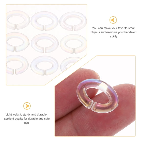 STRANDCHIC 50pcs White Acrylic Linking for Jewelry Making, Repair, Crafting, and Handmade Jewelry Supplies