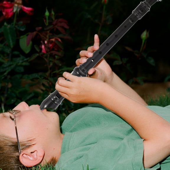 STRANDCHIC Beginner Plastic Clarinet Black Wind Instrument for Music Students and Classroom Use with Design