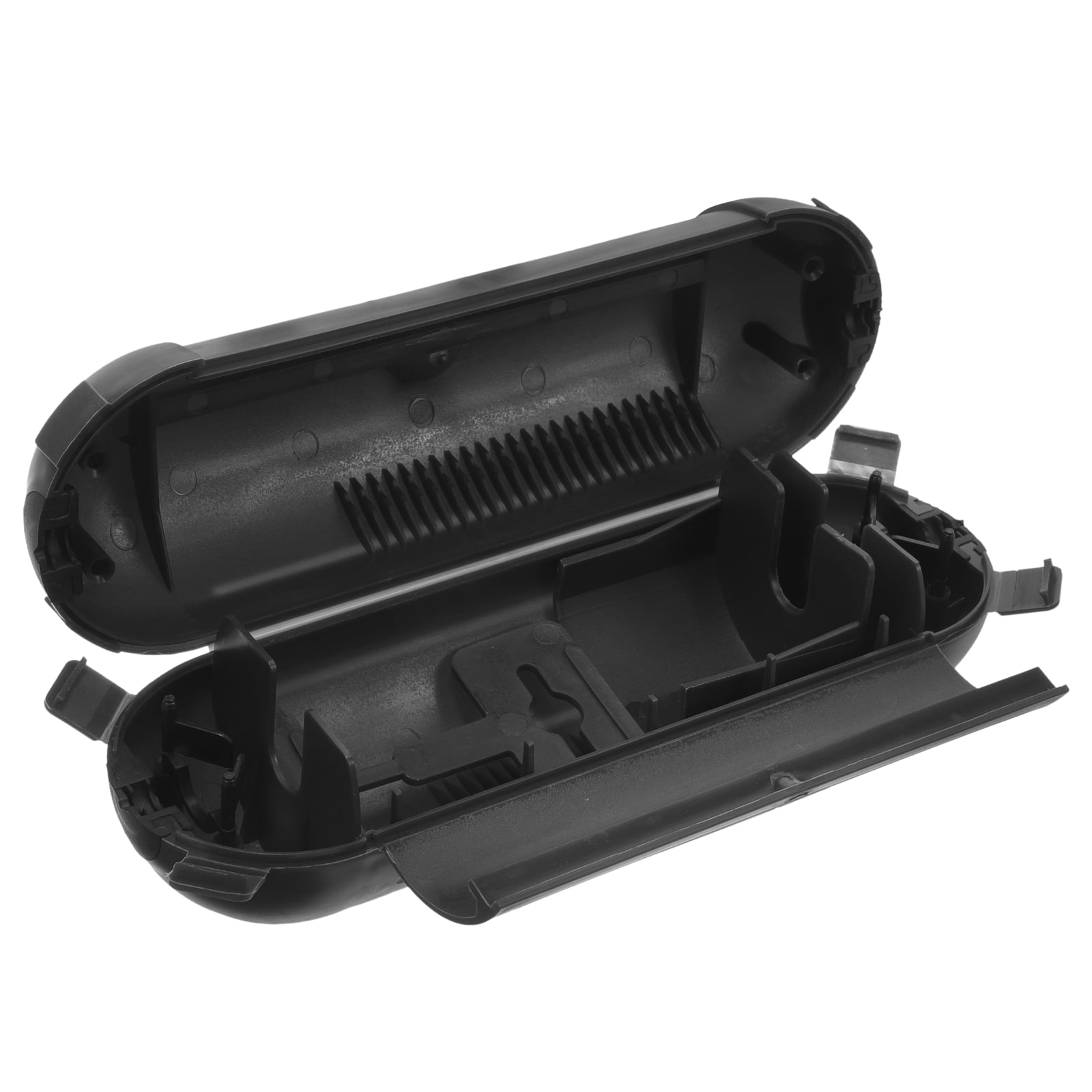 STRANDCHIC Outdoor Junction Box with Reinforced Plastic Cord Cover, Black Weatherproof Electrical Enclosure