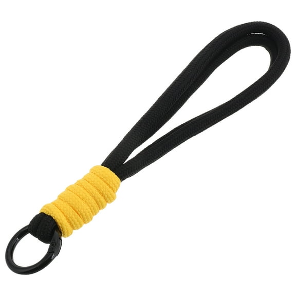 STRANDCHIC Black Metal and Polyester Lanyard Multifunctional for Phone Keys Badge Holder and Stylish