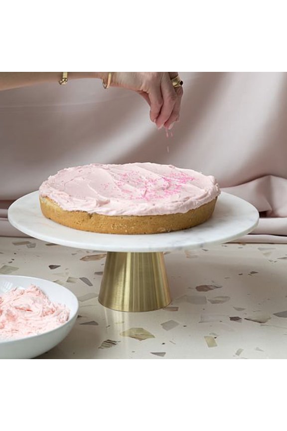 Elegant Marble Cake Display Stand for Parties and Events, Assorted Colors, 1-Piece Dessert Holder