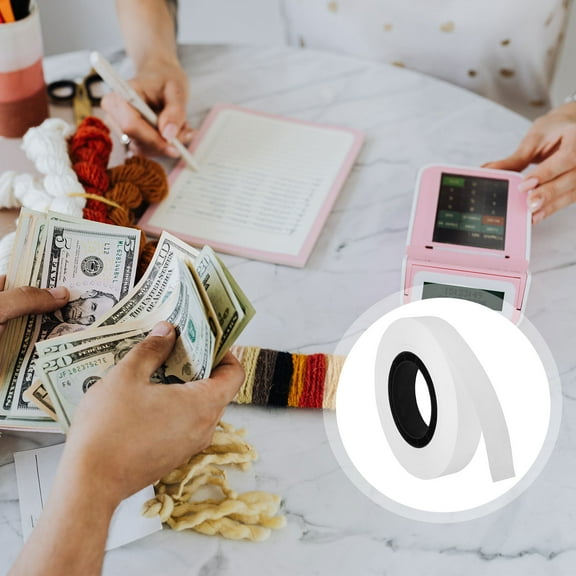 STRANDCHIC Secure Fastening Money Bands White Paper Currency Straps Roll for Organizing Cash and Bills