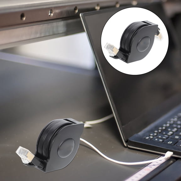 STRANDCHIC Cat 7 Ethernet Cable Black Network Cord for Computer Use with Contacts 1.5m Copper