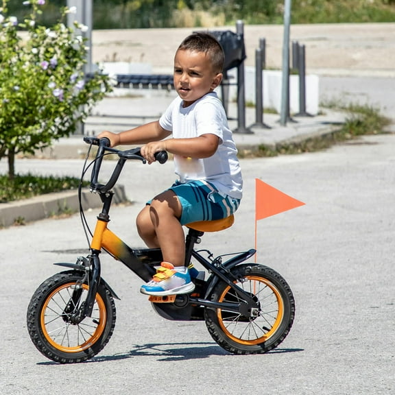 STRANDCHIC Orange Bike Safety Flag with Fiberglass Pole for High Visibility and Enhanced Safety