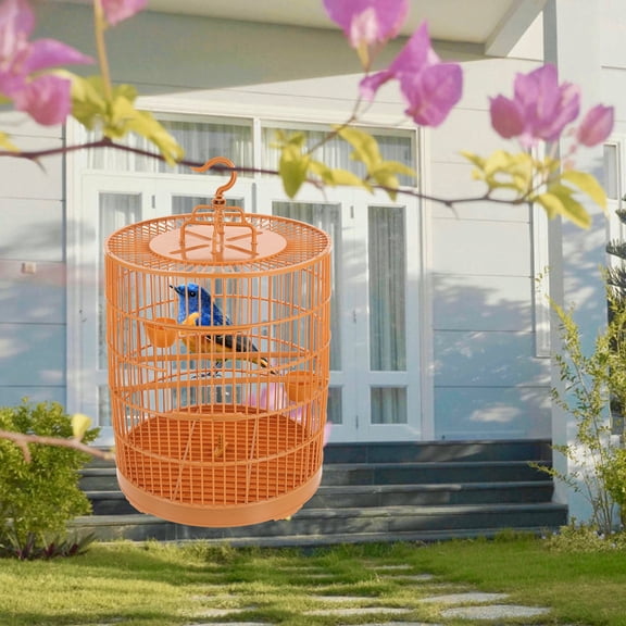 STRANDCHIC Cockatiel Cage Yellow Plastic Safety Containment Round for Bird Cage 1 Set