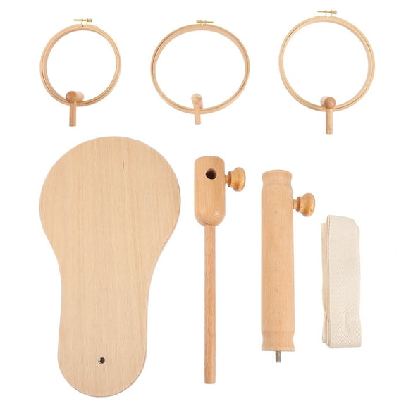 STRANDCHIC 1Set Rotary Wood Embroidery Stand Adjustable Frame for Home Cross Stitch and DIY Use