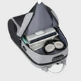 STRANDCHIC Dark Grey Backpack with Password Lock, USB Charging Port ...