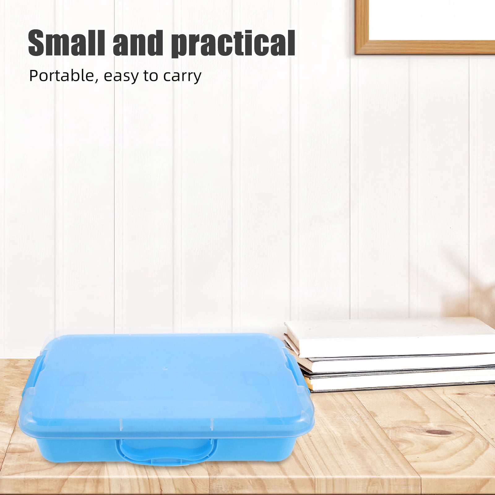 STRANDCHIC Sky-Blue Plastic Sandbox with Lid - Indoor Outdoor Use ...
