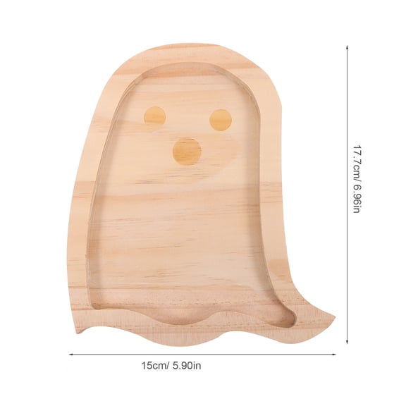 STRANDCHIC Brown Ghost Themed Serving Platter Snack Tray Party Plate for Snacks 1 Piece