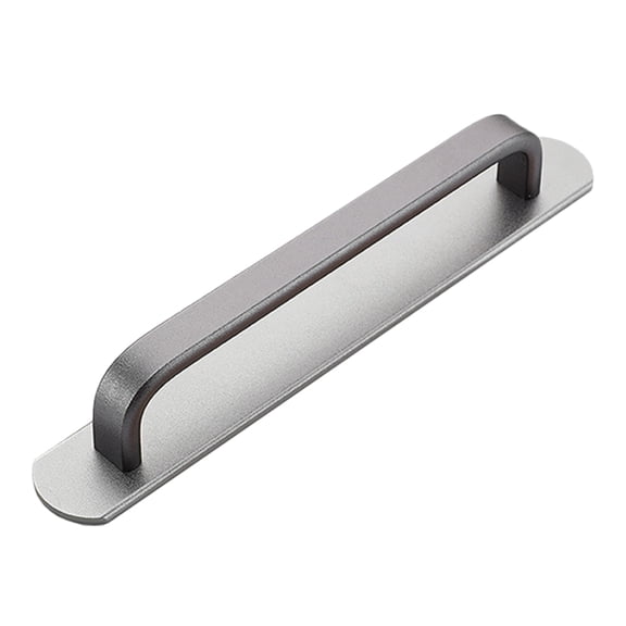 STRANDCHIC Cabinet Handle Plated Silver Aluminum Alloy Punch Free No Tool Door Pull for Cupboards Wardrobes