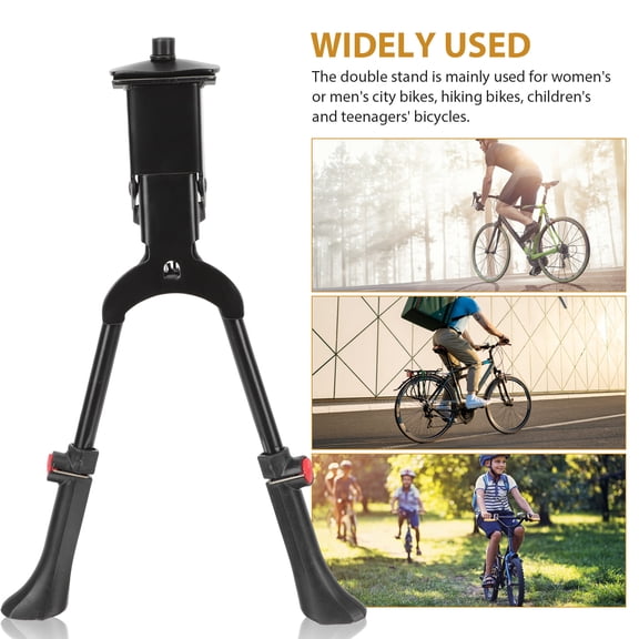 STRANDCHIC Dual Leg Aluminum Stand, Stable and Bike Parking Support, Black, 1 Set for Secure Use