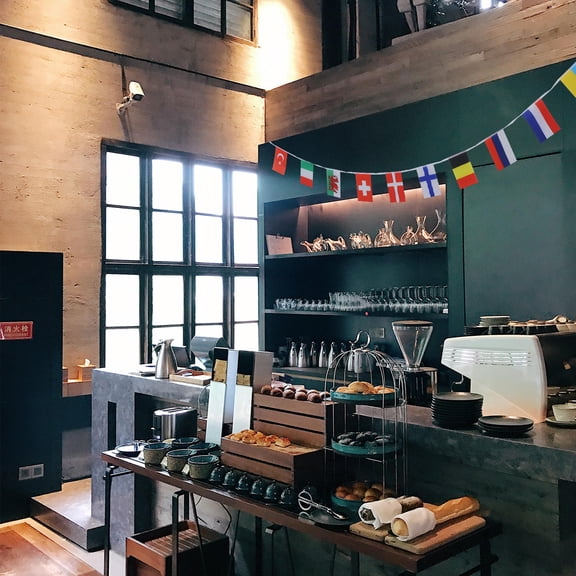 STRANDCHIC 1Pc Europe Cup Hanging Flag Banner National Flags Assorted Color for Indoor Outdoor