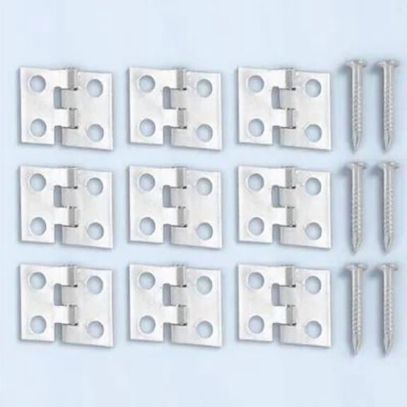 STRANDCHIC 100Pcs Plated Silver Metal Hinges for Wooden Boxes with Strong Buffering and Easy Installation