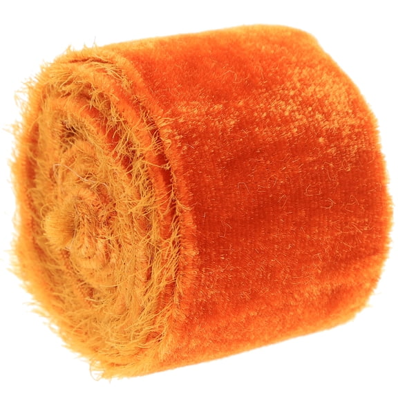 STRANDCHIC Soft Orange Velvet Ribbon for Hair Accessories, Hairpins, Headwear, Crafting and Sewing Supplies