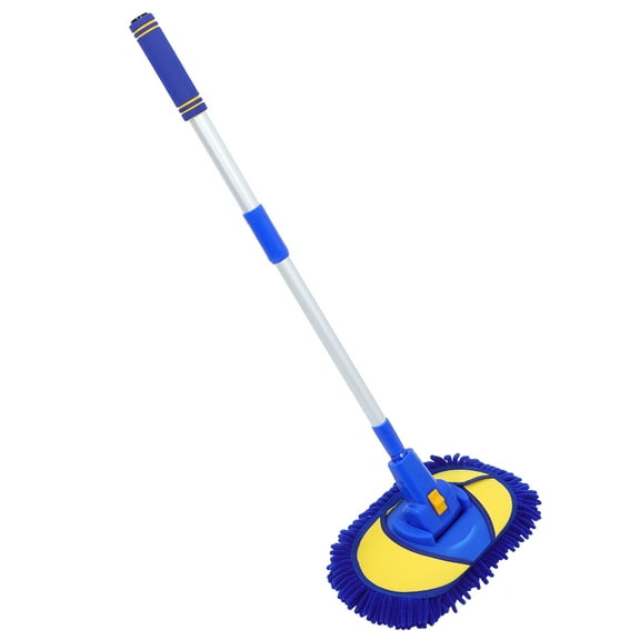 STRANDCHIC Car Washing Mop with Retractable Aluminum Handle and Soft Non Scratch Brush