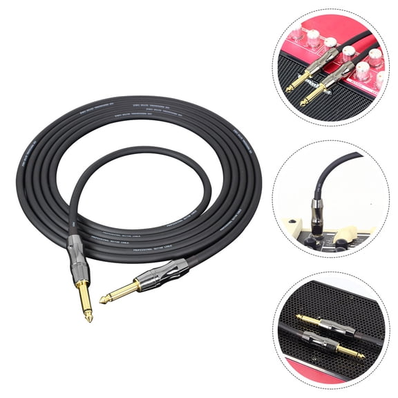 STRANDCHIC Electric Guitar Audio Cable Black with Noise Reduction for Effector and Speaker Connection