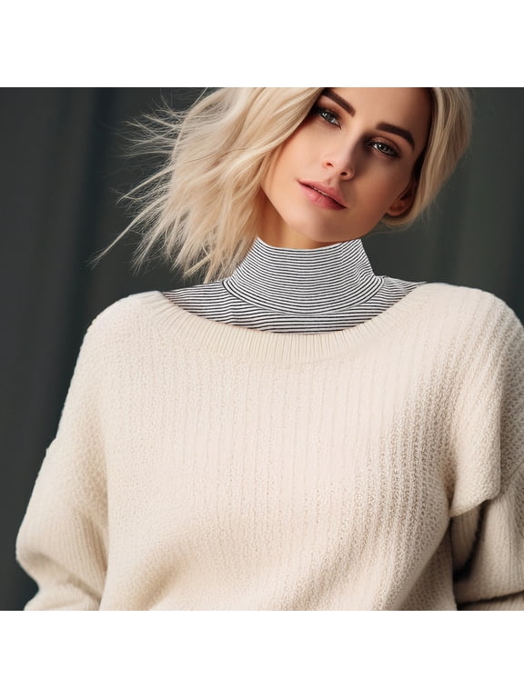 Multi-Color Dickey False Collar, Brushed Fabric, Stylish and Warm for Autumn and Winter