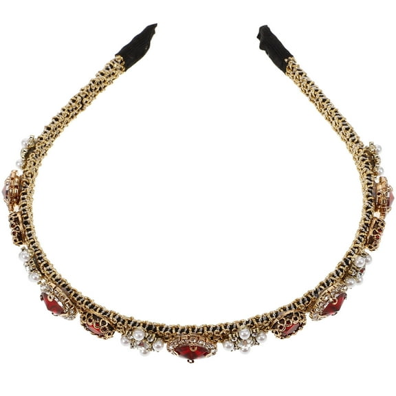 STRANDCHIC Hair Jewellery Thin Edge Band Red 1Set