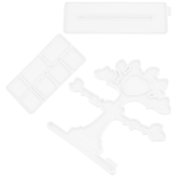 STRANDCHIC White Silicone Tree-Shaped Photo Frame Mold for Crafting and Home Decoration, 1 Set