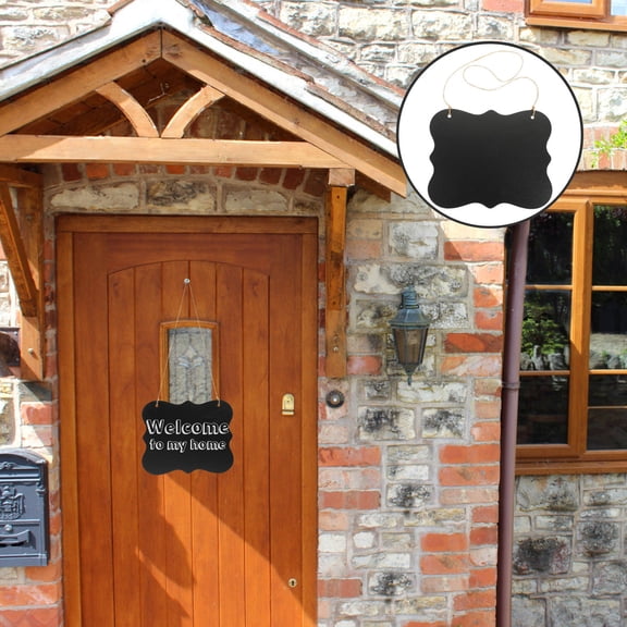 STRANDCHIC Erasable Chalkboard Sign Double Sided Wall Hanging Memo Board Black Density Board for Home