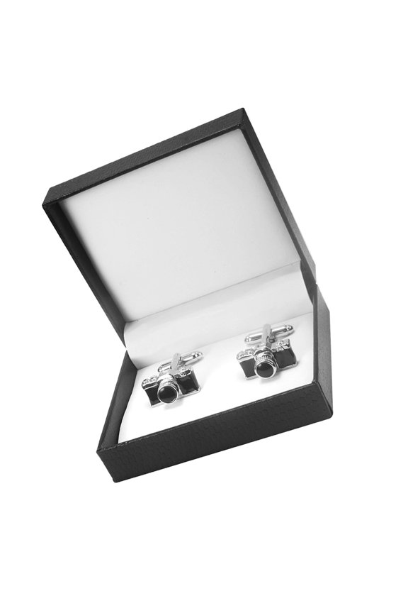 Men's Fashion Copper Cufflinks Assorted Colors Comfortable to Wear with Gift Box, 1 Pair