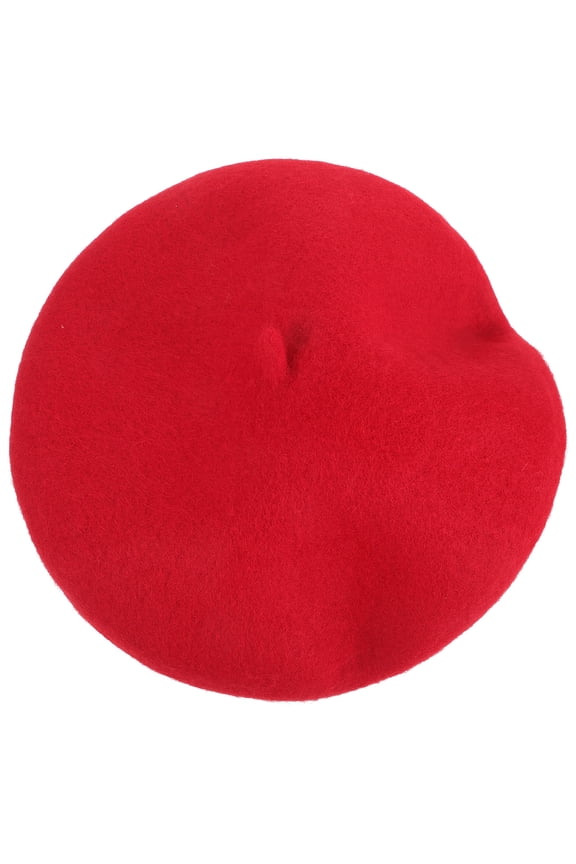 Red Wool Festival Hat for Women and Girls, Stylish Party Accessory, 1 Piece Trendy Headwear for Events