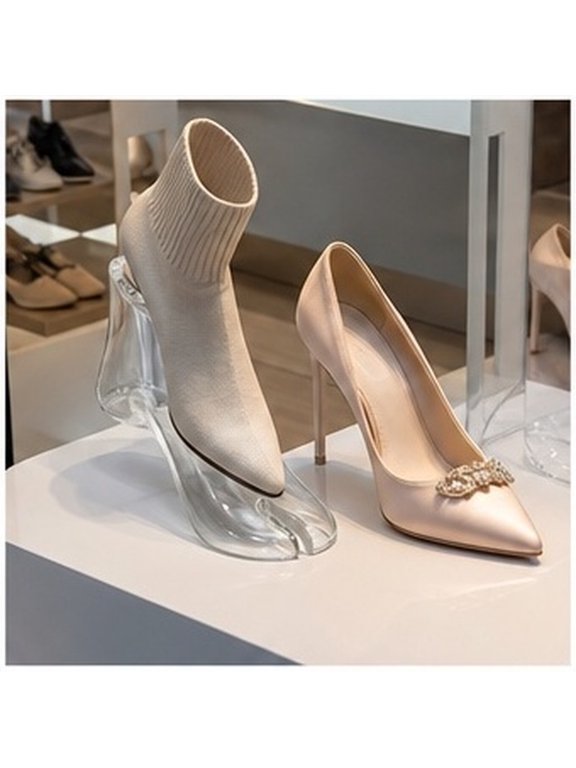 Flat Acrylic Shoe Holder for Display Offering Stable Support and Space Saving Design