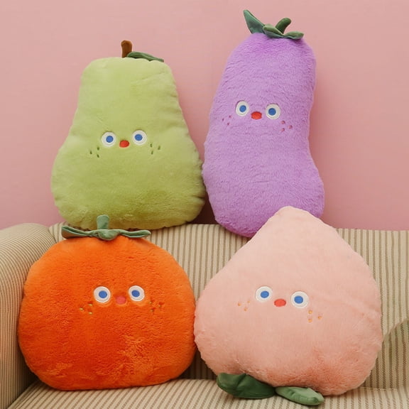 STRANDCHIC Soft Orange Plush Fruit Pillow Cushion for Christmas New Year Party and Living Room Sofa