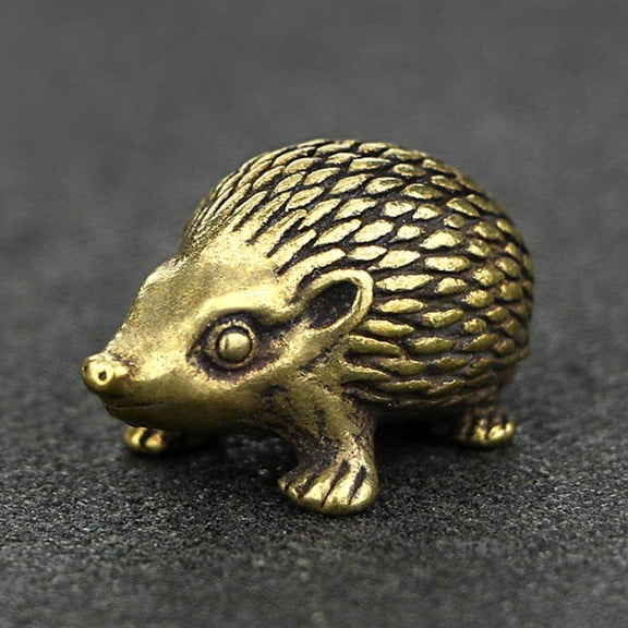 STRANDCHIC Golden Copper Hedgehog Figurine Fine Craftsmanship for Garden and Home Decor 3Pcs