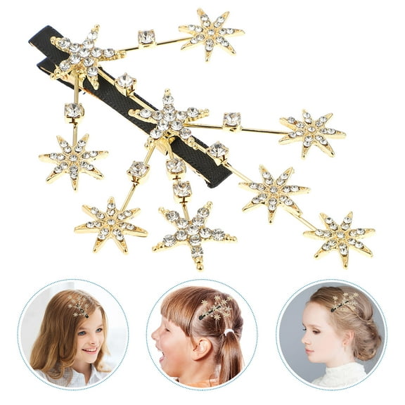 STRANDCHIC Rhinestone Hair Clips Hair Decoration Chic Women Banquets 1 Set