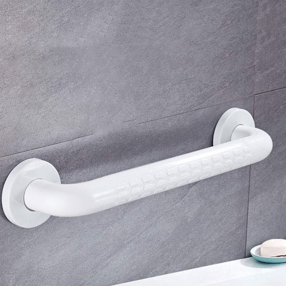 STRANDCHIC Multi Function Bathroom Grab Bar White Stainless Steel Plastic Handrail
